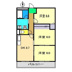 パレス南国の物件間取画像